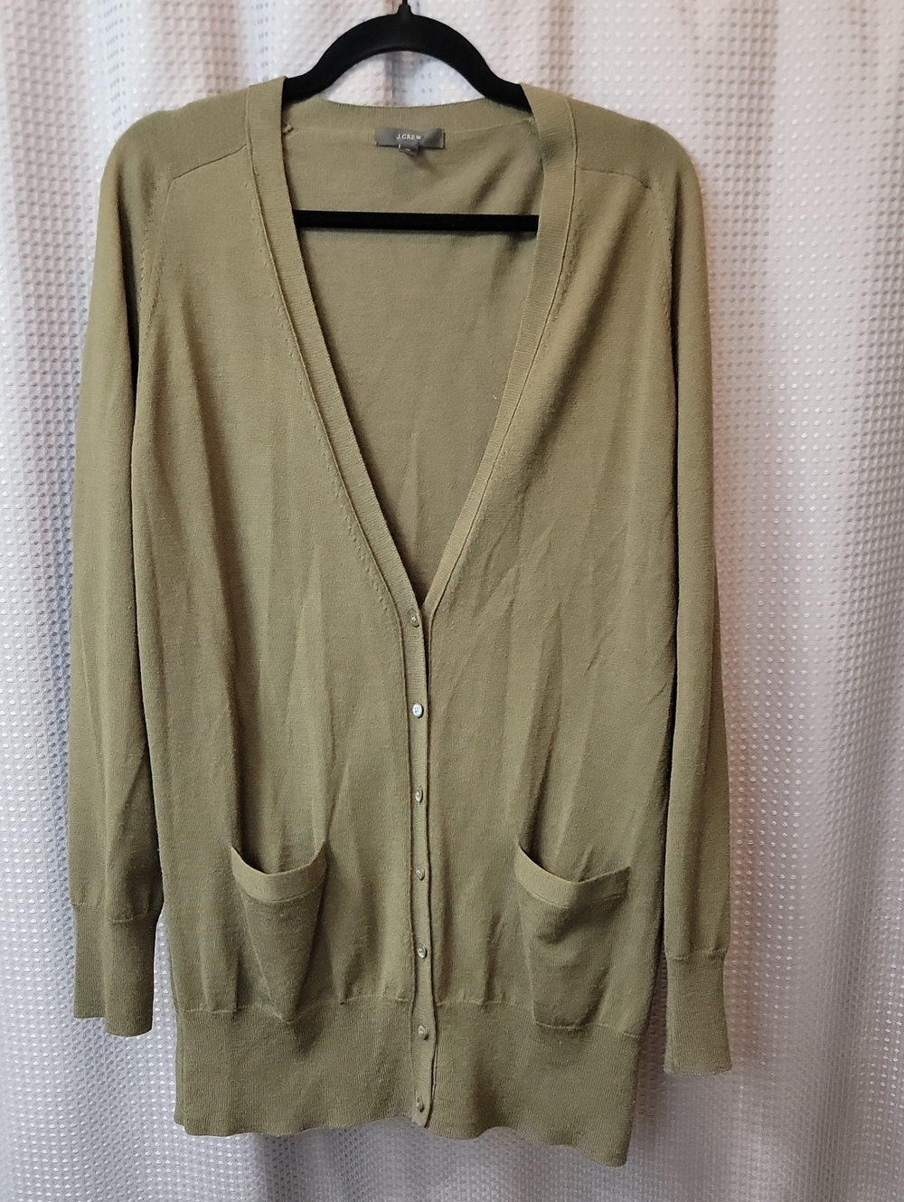 J. Crew Fine Merino Wool Light Weight Cardigan Sweater Size XL
